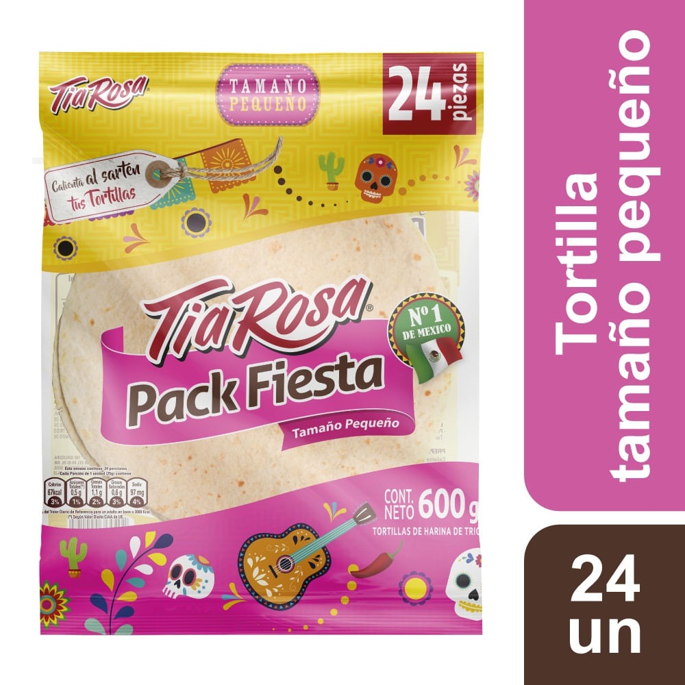 TÍA ROSA PACK TORTILLA MEXICANA BOLSA 24 UNIDADES 600 GR. Mercado Sur
